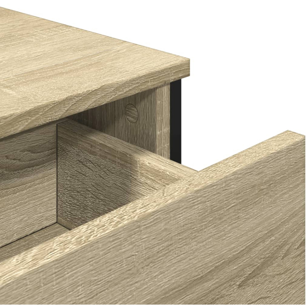 vidaXL 3 Door 3 Drawer Sonoma Oak Large Sideboard Image 9