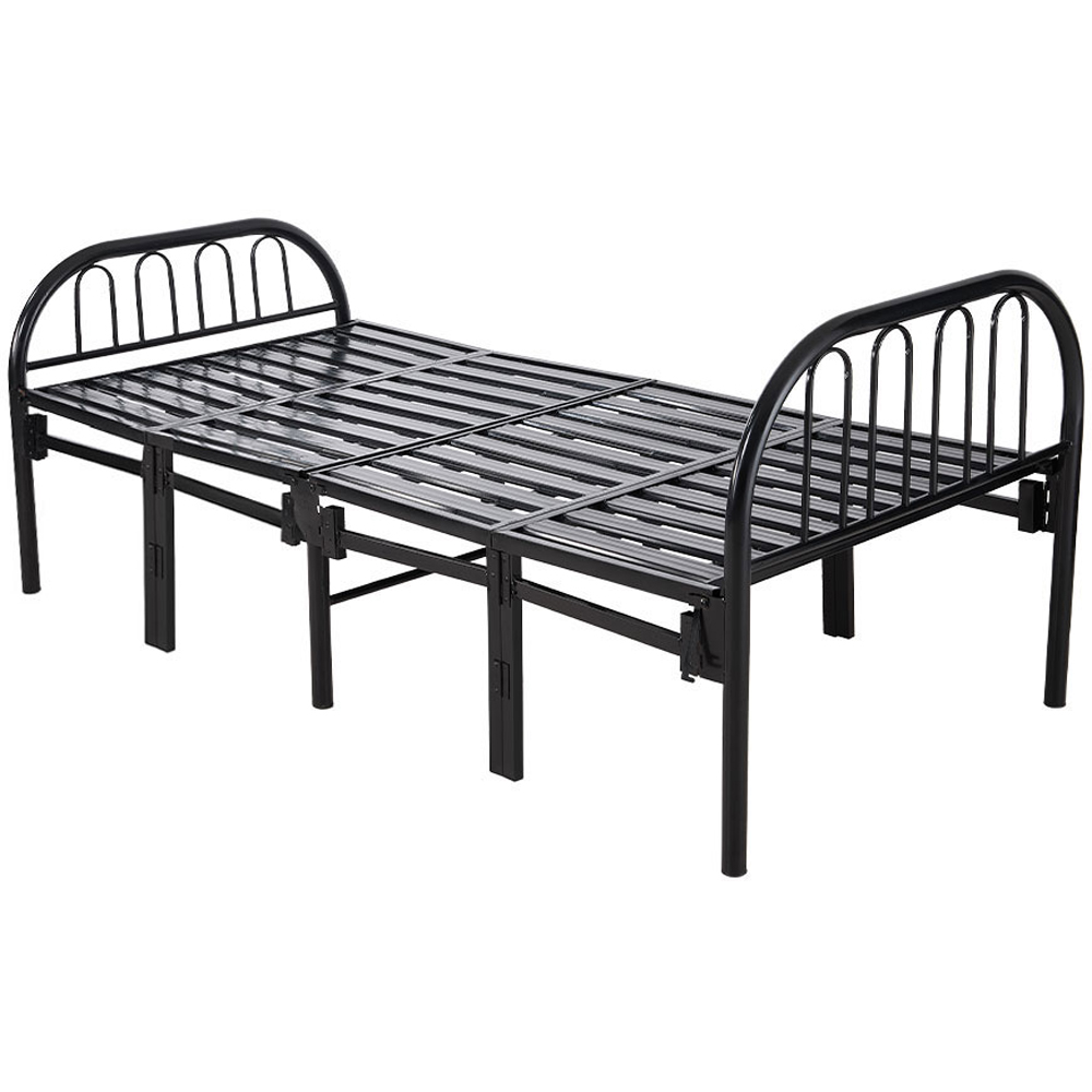 Living and Home Single Black Foldable Bed Frame Image 2