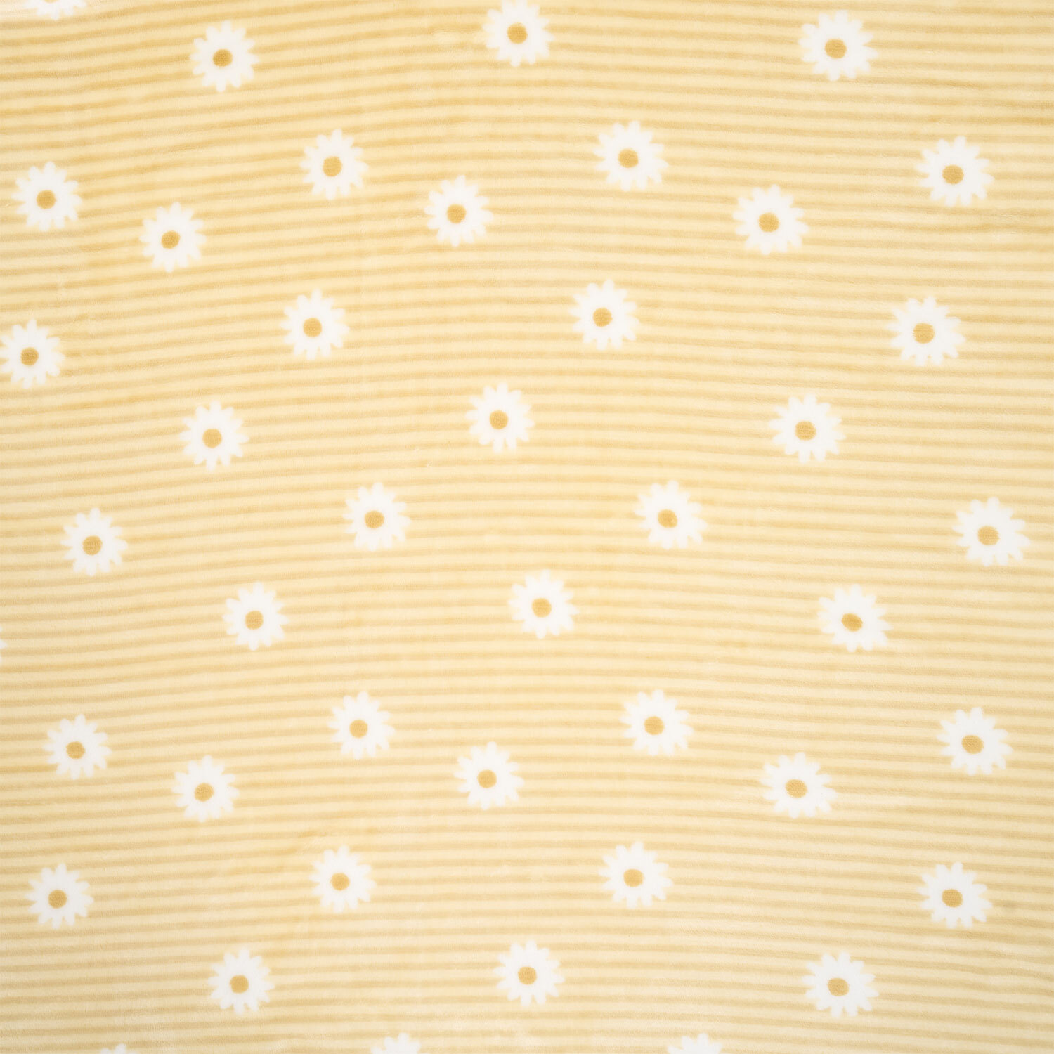 Daisy Stripe Printed Throw Yellow Image 4