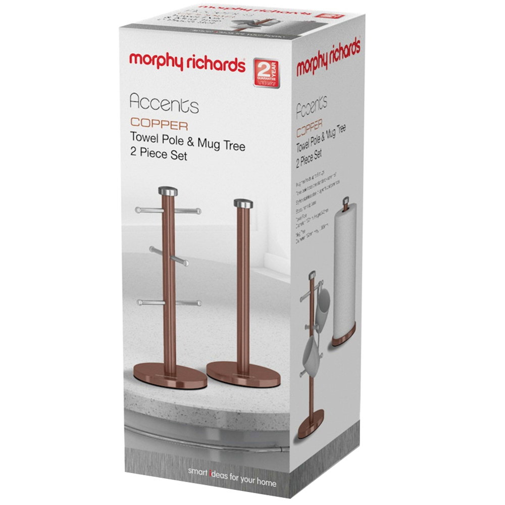 Morphy Richards Copper Mug Tree and Towel Pole Set Image 4