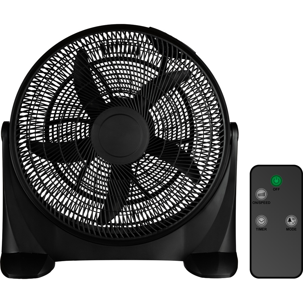 TCP Black Large Tilting Floor Fan with Remote Control 20 inch Image 3