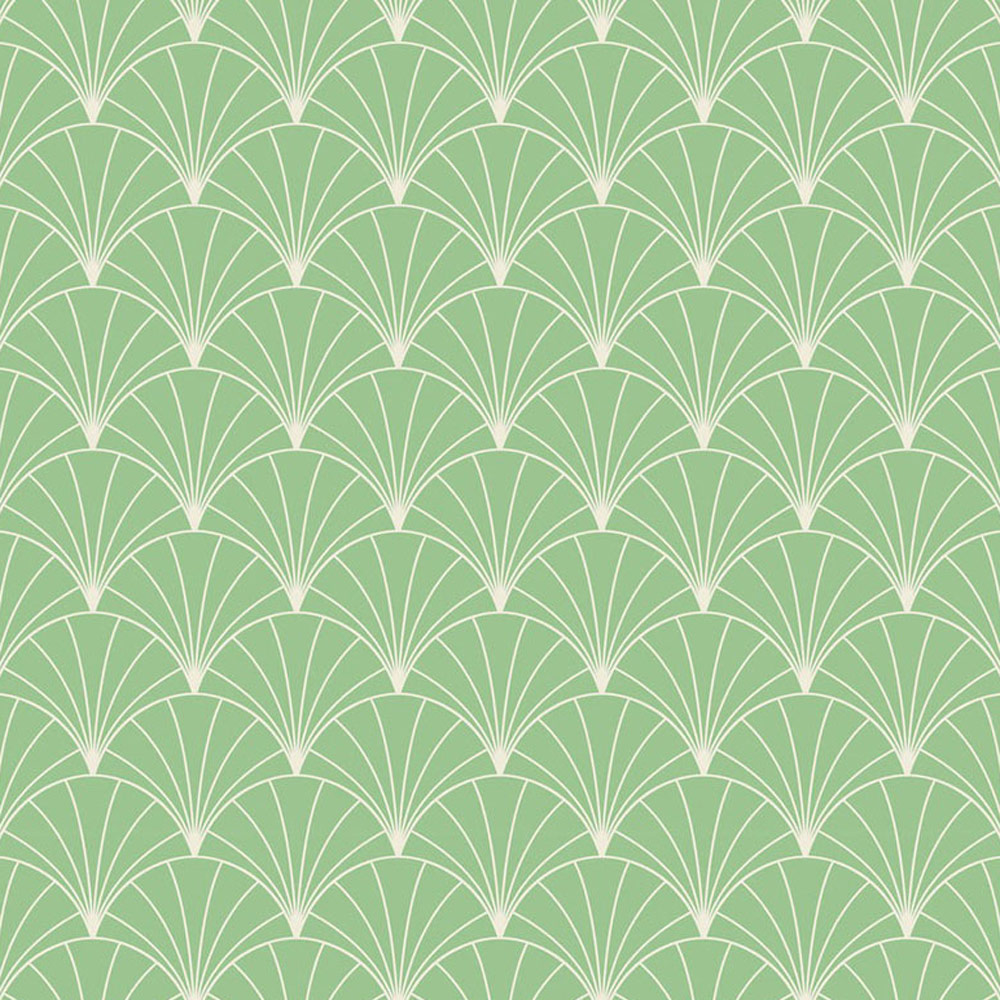 Bobbi Beck Eco Luxury Art Deco Arch Green Wallpaper Image
