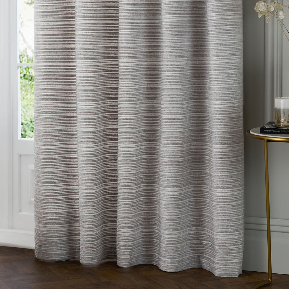 Paoletti Jupiter Silver Fully Lined Chenille Jacquard Eyelet Curtains 168 x 229cm Image 3