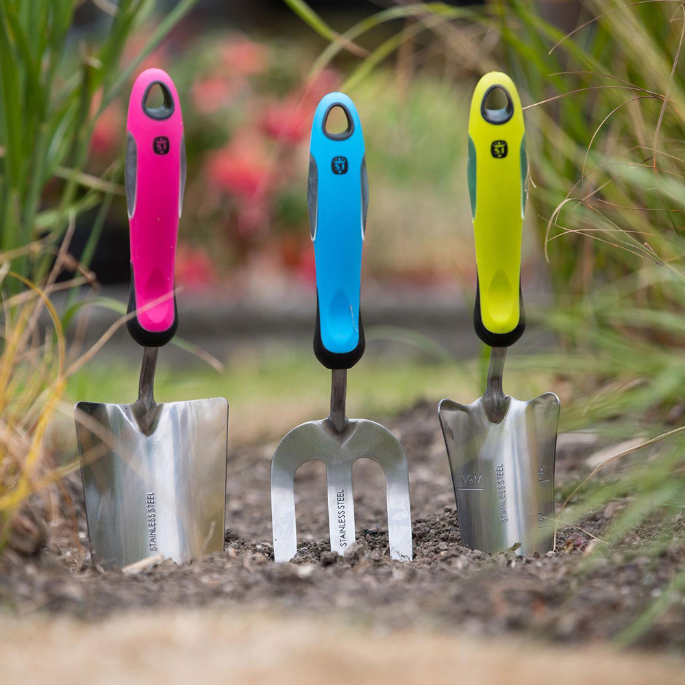 Spear & Jackson Colours 3 Piece Multicolour Grip Stainless Steel Garden Hand Tools Gift Set Image 2