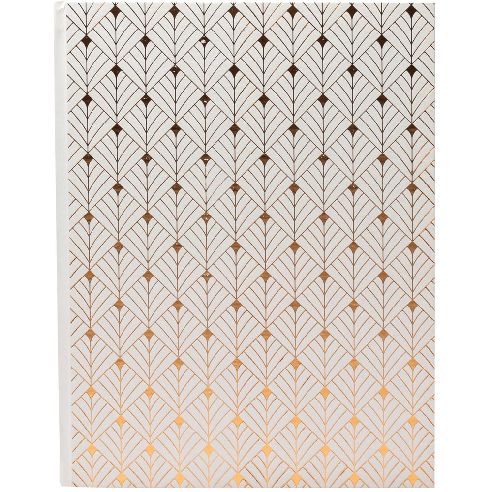 Exacompta White Neo Deco Guest Book with Gold Edges 100 Pages Image 2