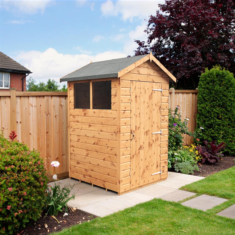 Empire Sheds 4 x 4ft Tongue and Groove Wooden Apex Garden Shed Image 2