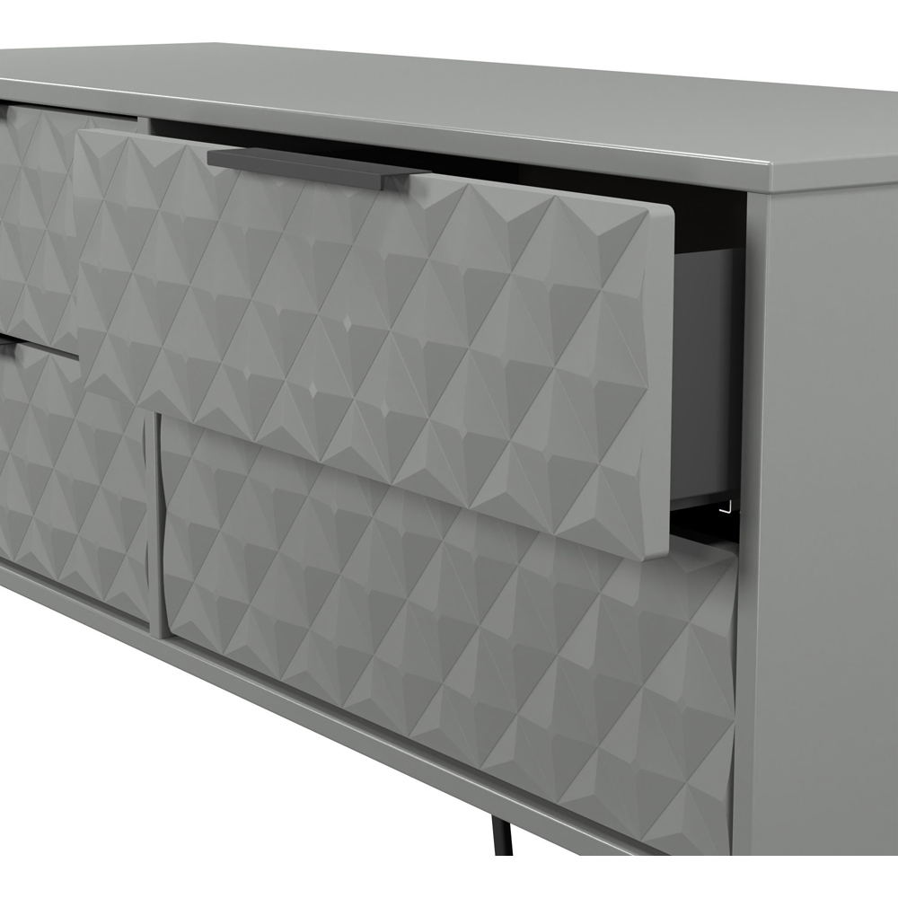 Crowndale Harlequin 4 Drawer Dusk Grey Bed Box Ready Assembled Image 6