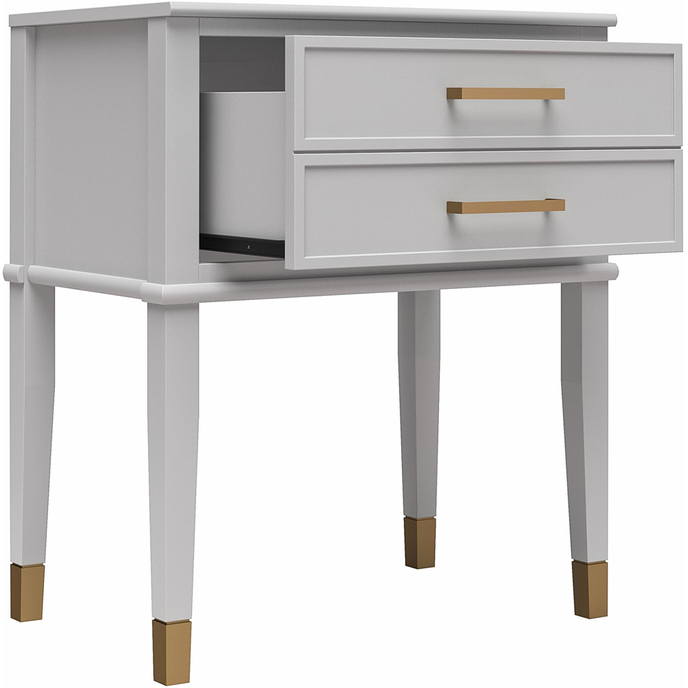 Dorel Home Westerleigh Single Drawer Dove Grey End Table Image 4