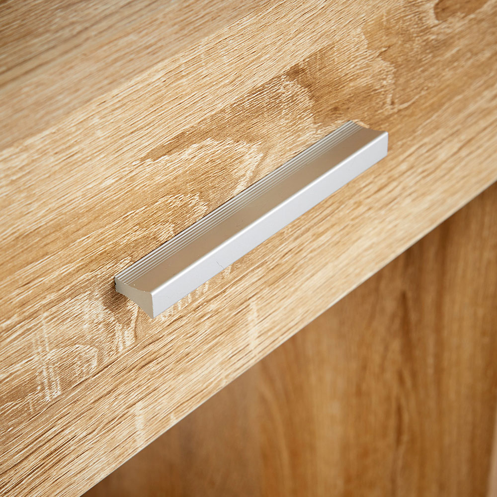 Home Source Stratford Single Drawer Computer Desk Oak Effect Image 5