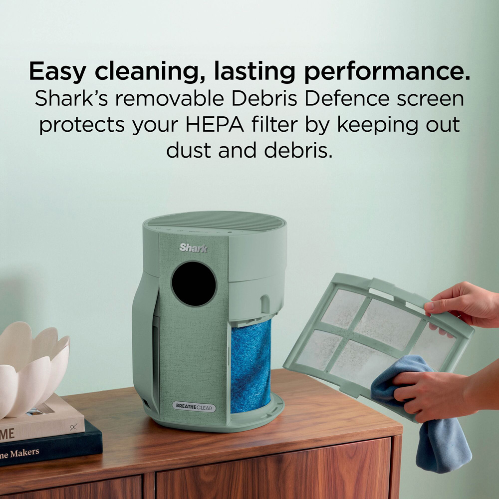 Shark BreatheClear HP062UKGN Sage Compact Air Purifier with NeverChange6 20W Image 3