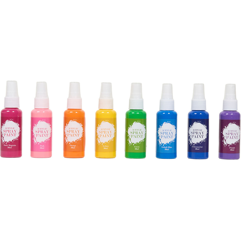 Set of 8 Acrylic Spray Paints Image 3