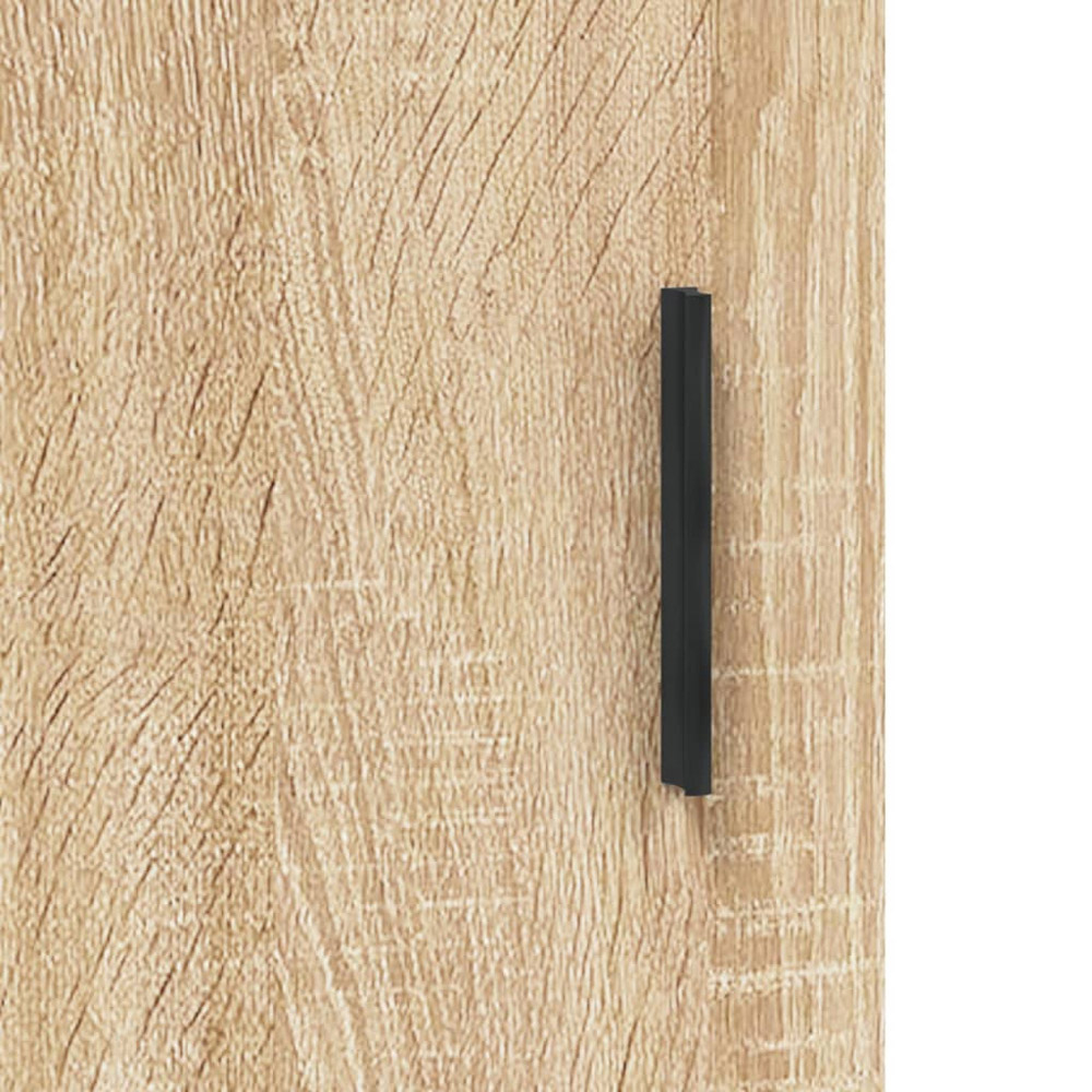 vidaXL 2 Glass Door Sonoma Oak Small Sideboard Image 9