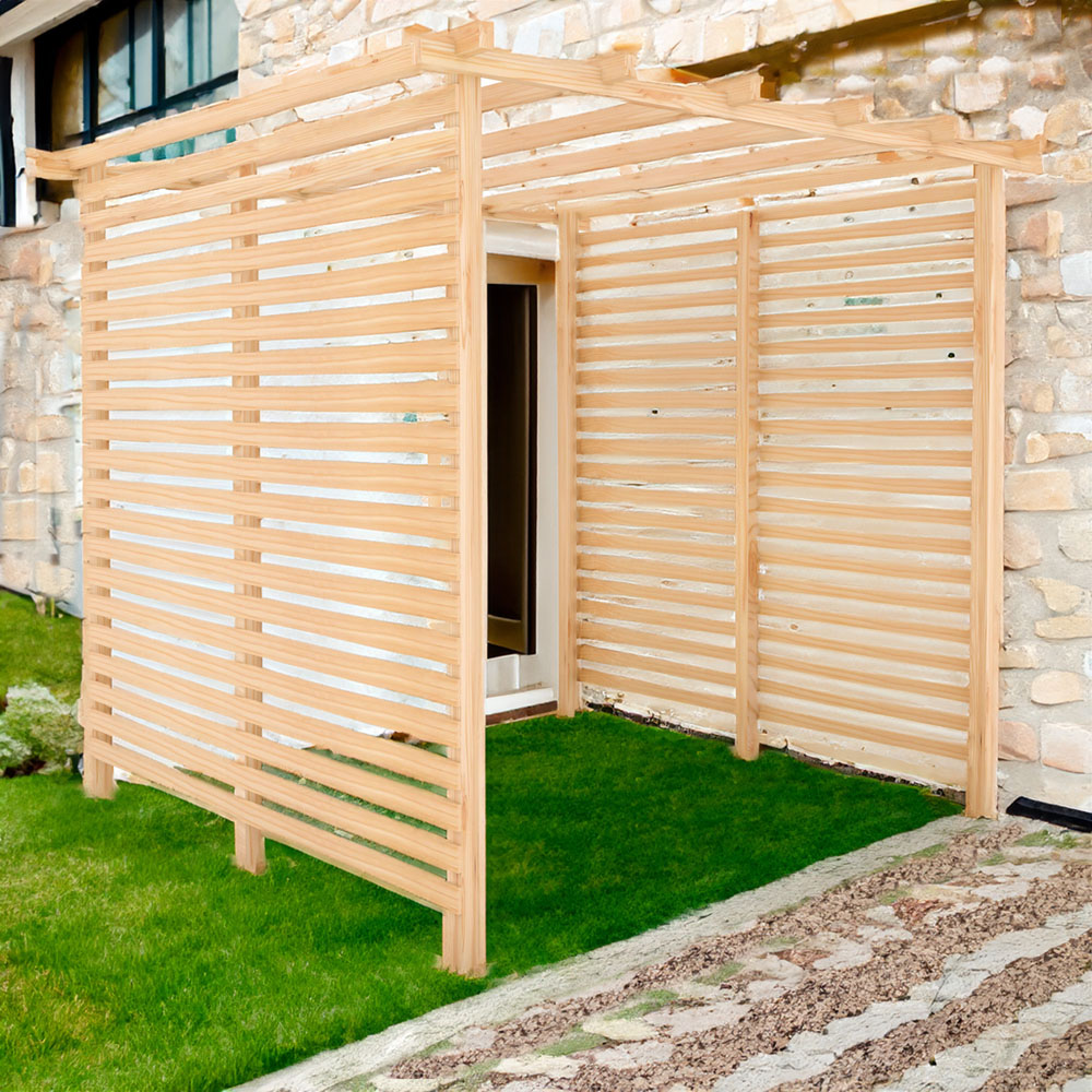 Shire GB Ivy 8 x 8ft Pergola Kit with Side Walls Image 1