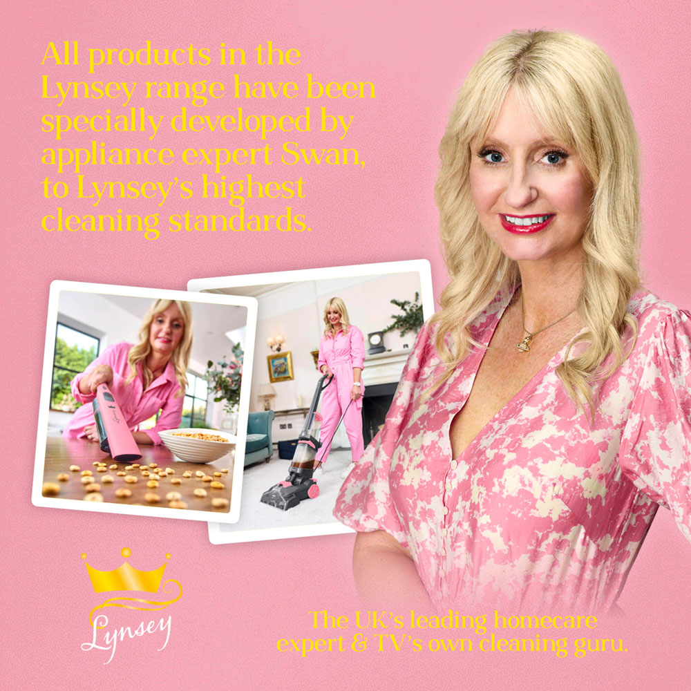 Swan x Lynsey SWLC9002QOCN Pink and Grey Oval Collapsible Laundry Basket 60L Image 7