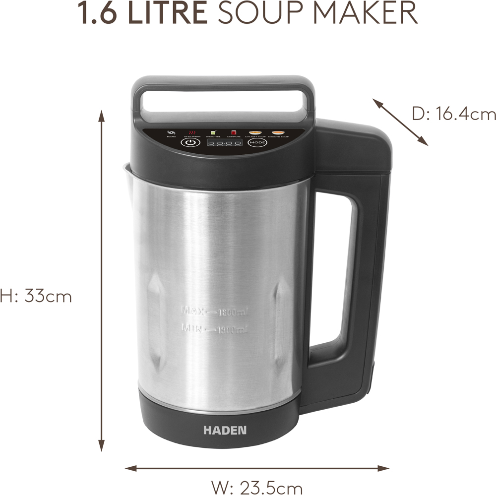 Haden 215383 Black 1.6L Digital Soup Maker Image 9