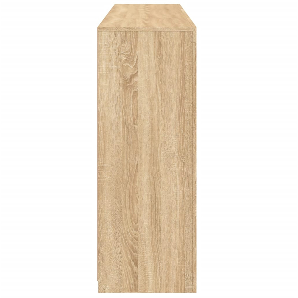 vidaXL 2 Door 8 Shelf Sonoma Oak Sideboard with LED Lights Image 9