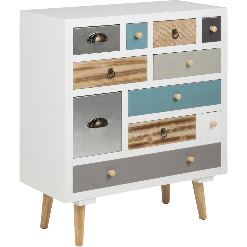 Florence Thais 11 Drawer White Chest of Drawers Image 2