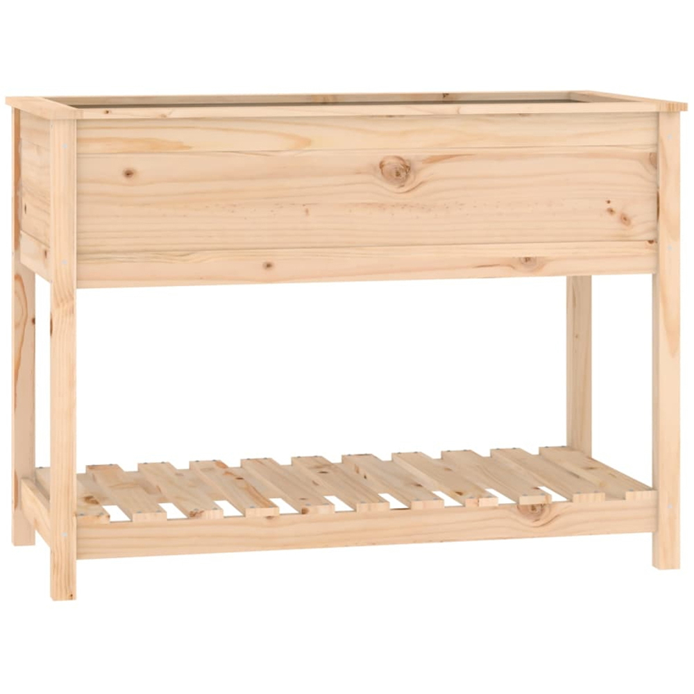 vidaXL Brown Pine Wood Raised Garden Bed 81 x 111.5 x 54cm Image 1