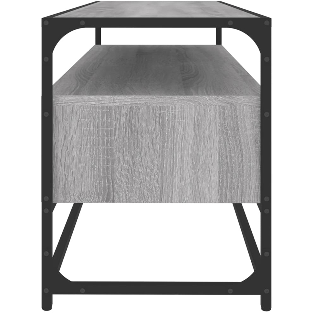 vidaXL Single Shelf 2 Drawer Grey Sonoma TV Cabinet Image 6