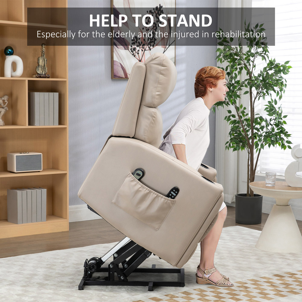 Portland Beige Electric Recliner Massage Chair Image 4