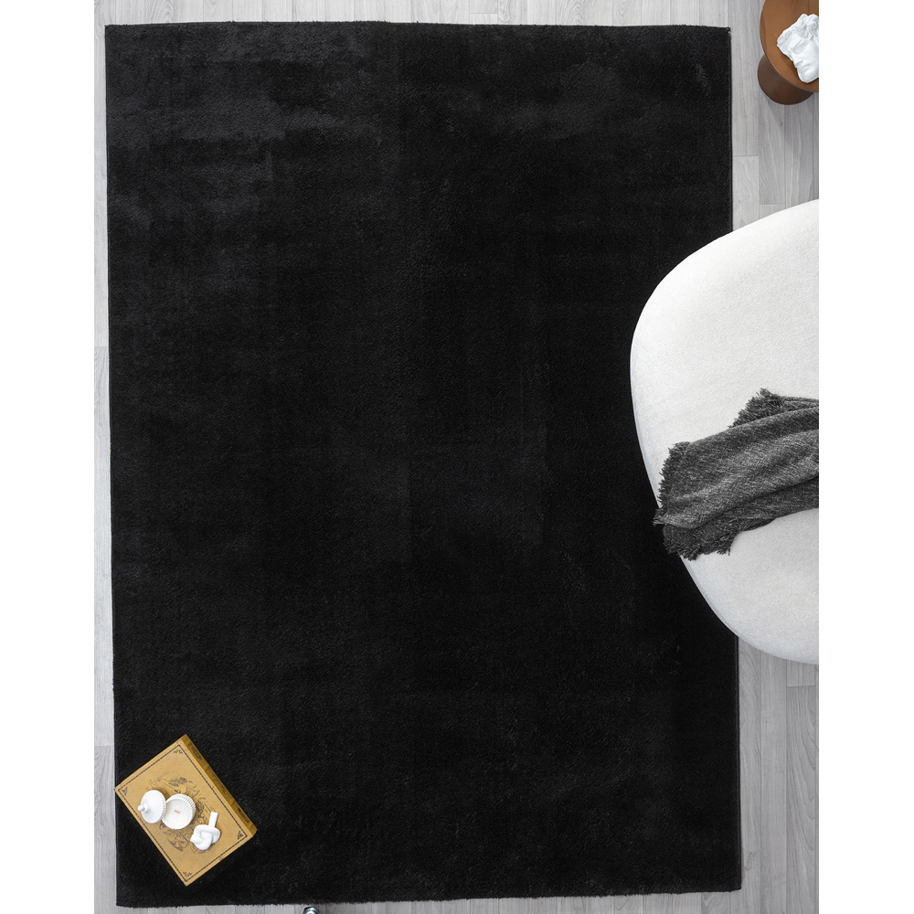 Desire Rugs Comfy Black Anti Slip Felt Backing Rug 80 x 120cm Image 7
