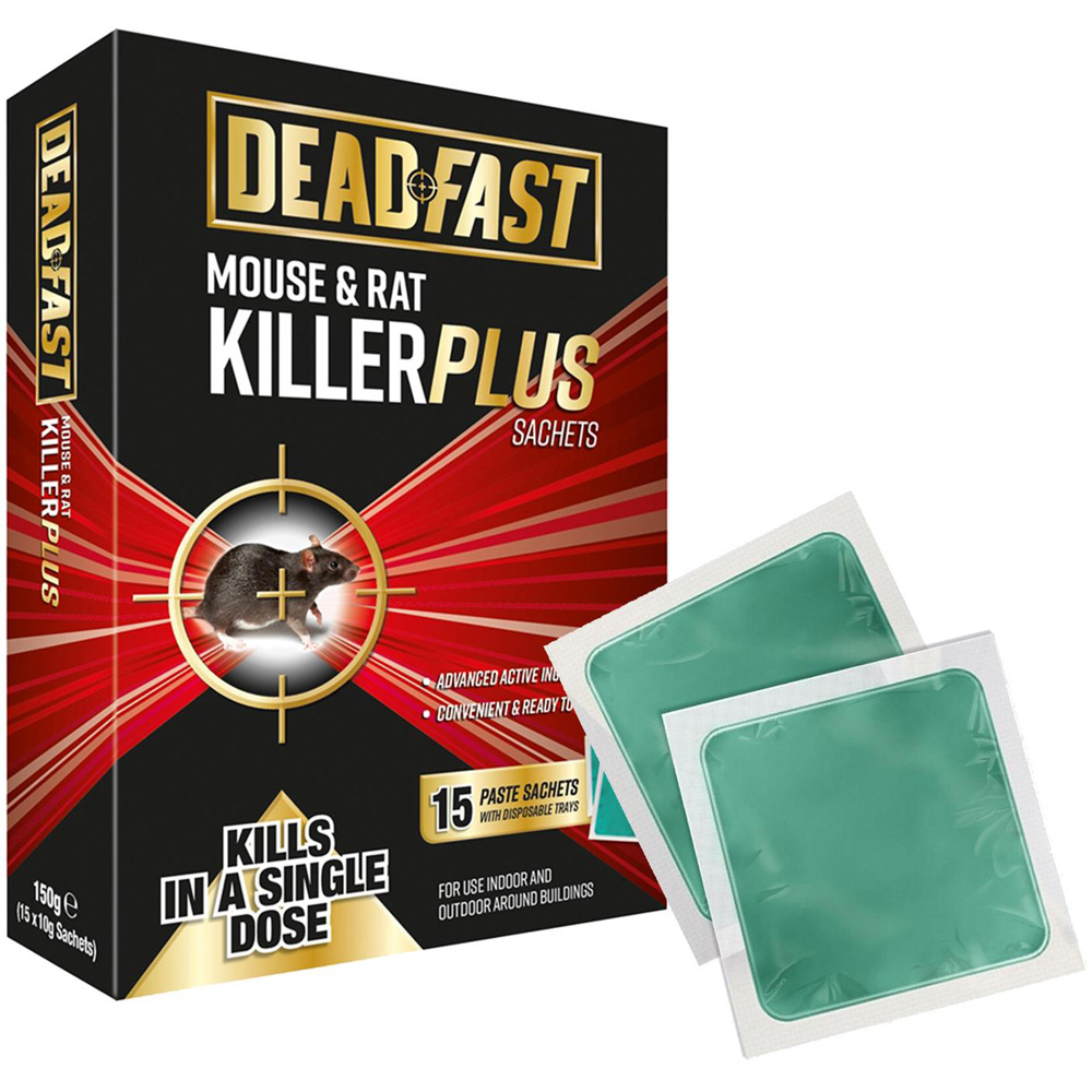 Deadfast Mouse and Rat Killer Plus Sachets 15 Pack Image 3