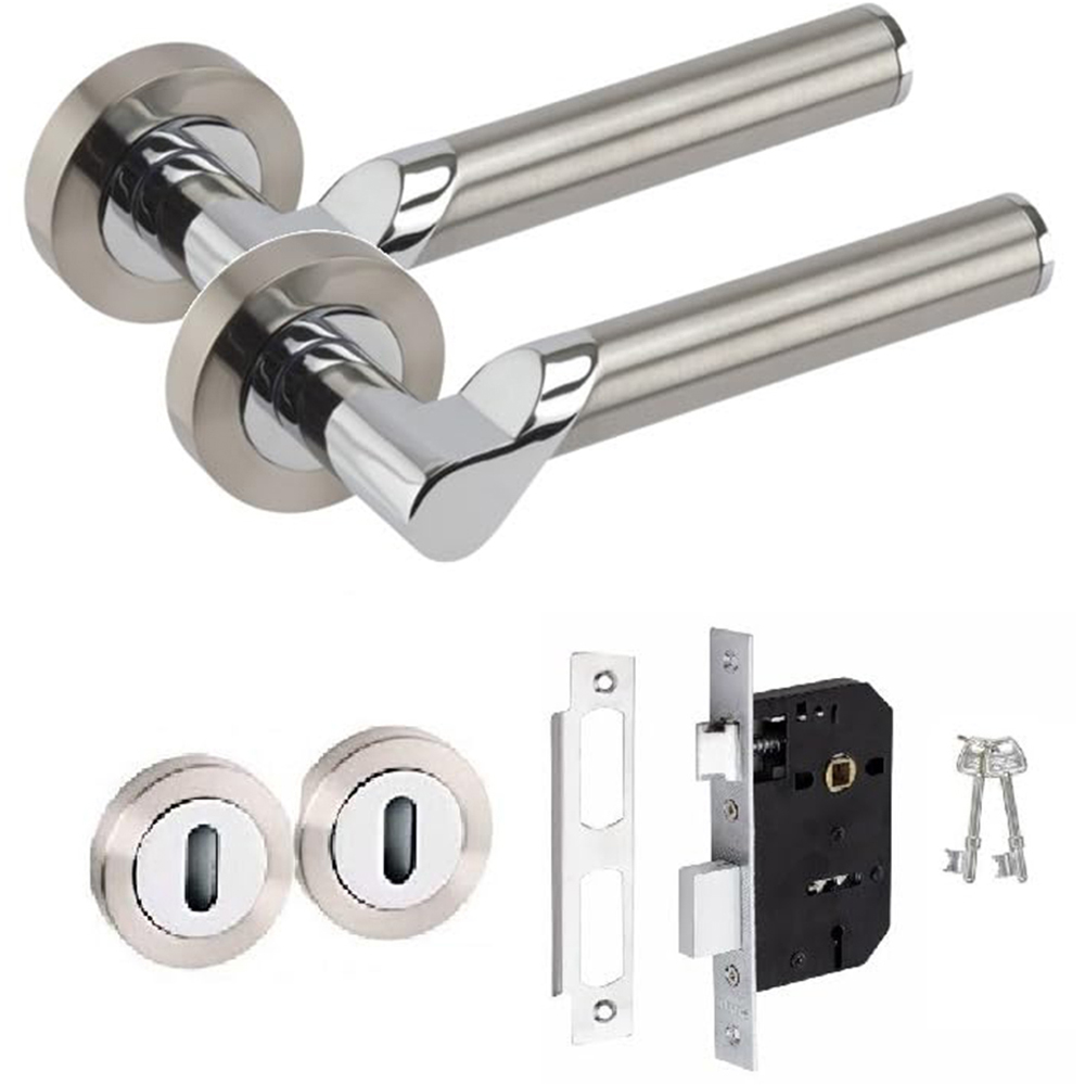 Golden Grace Satin Nickel Polished Chrome Titan Handle 64mm Image 1