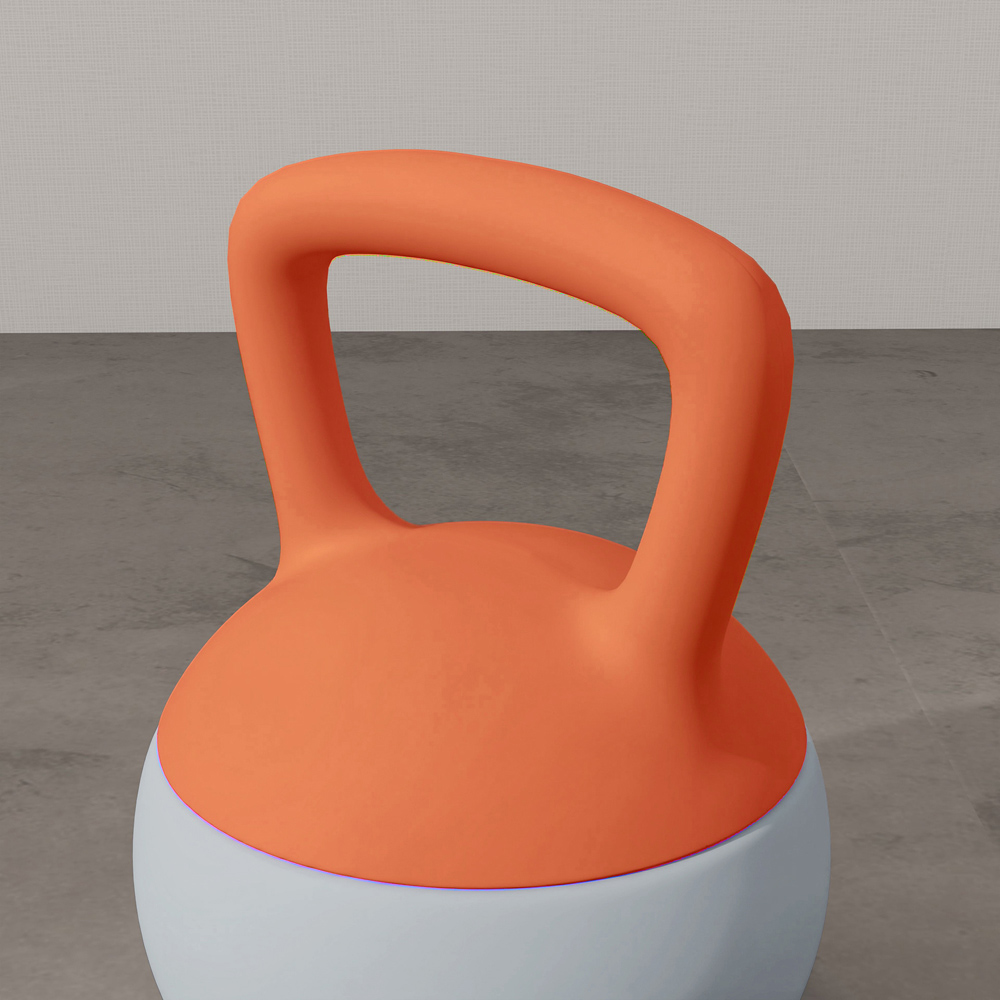 SPORTNOW Orange and Grey Kettlebell 10kg Image 5