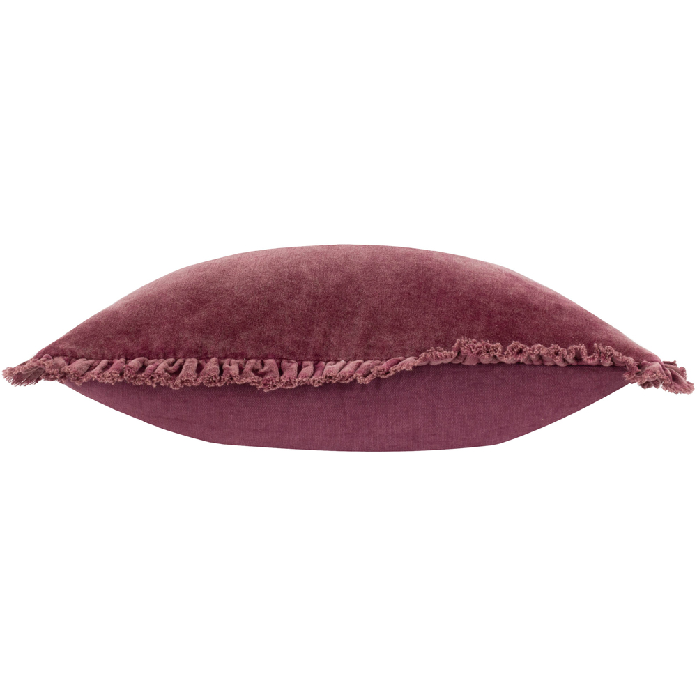 Yard Bertie Cotton Burnt Red Velvet Cushion 45 x 45cm Image 4