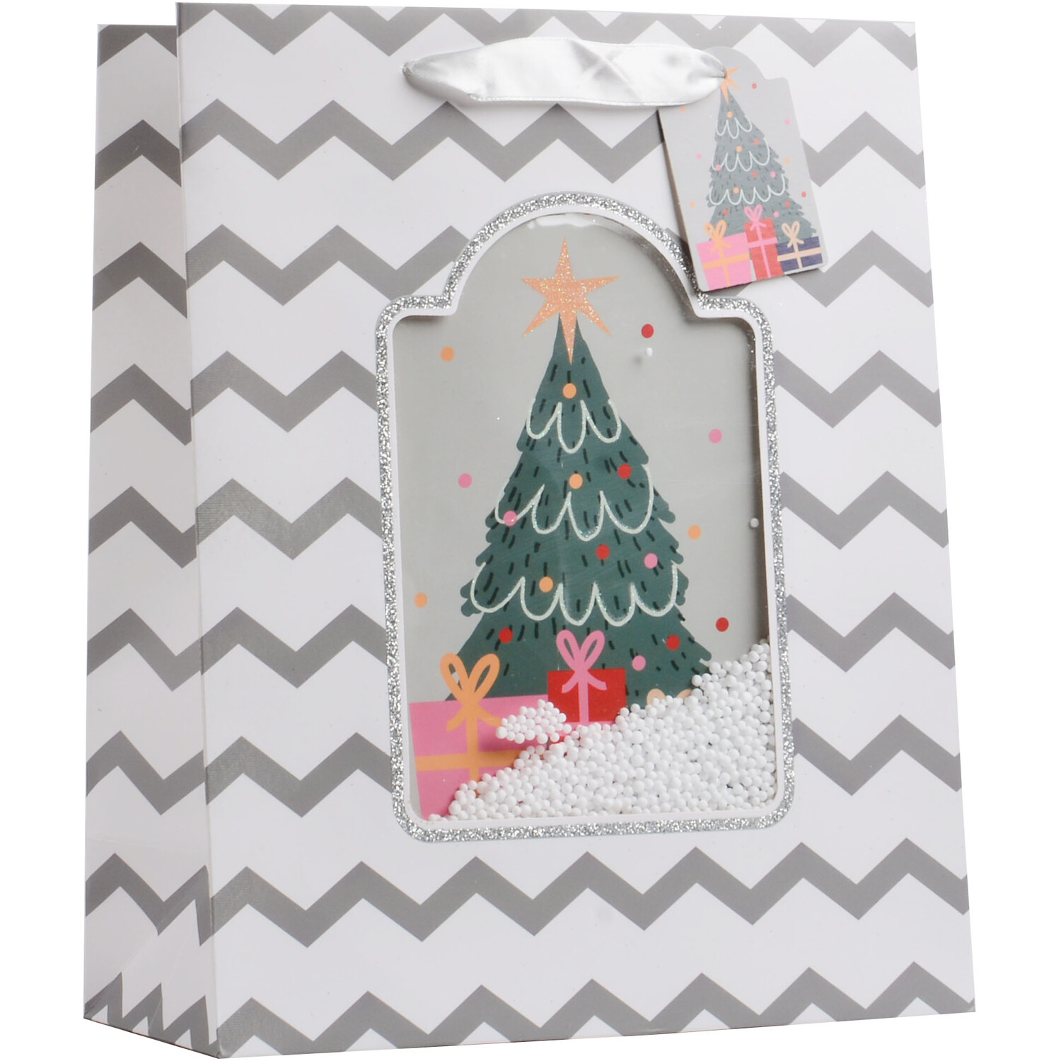 Christmas Tree W/ Snow Giftbag Large Image