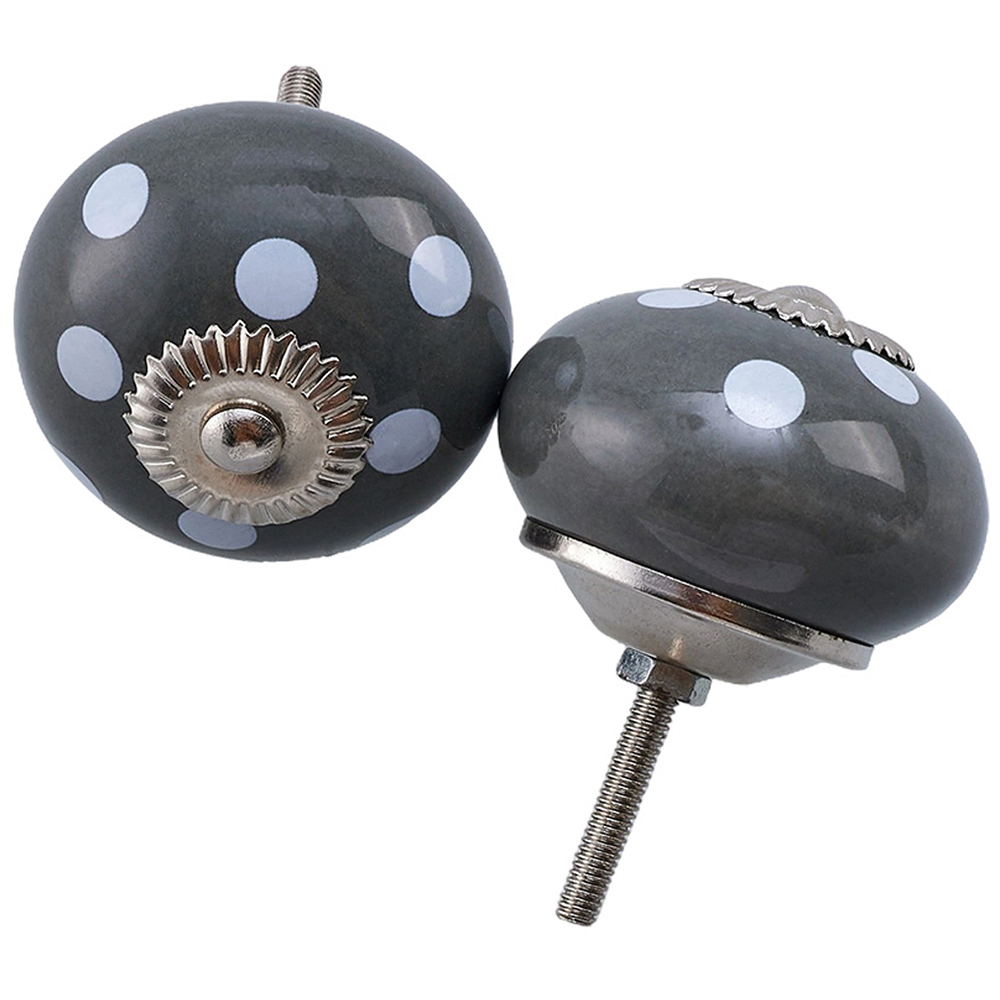 Living and Home Polka Dot Ceramic Furniture Knob 6 Pack Image 6