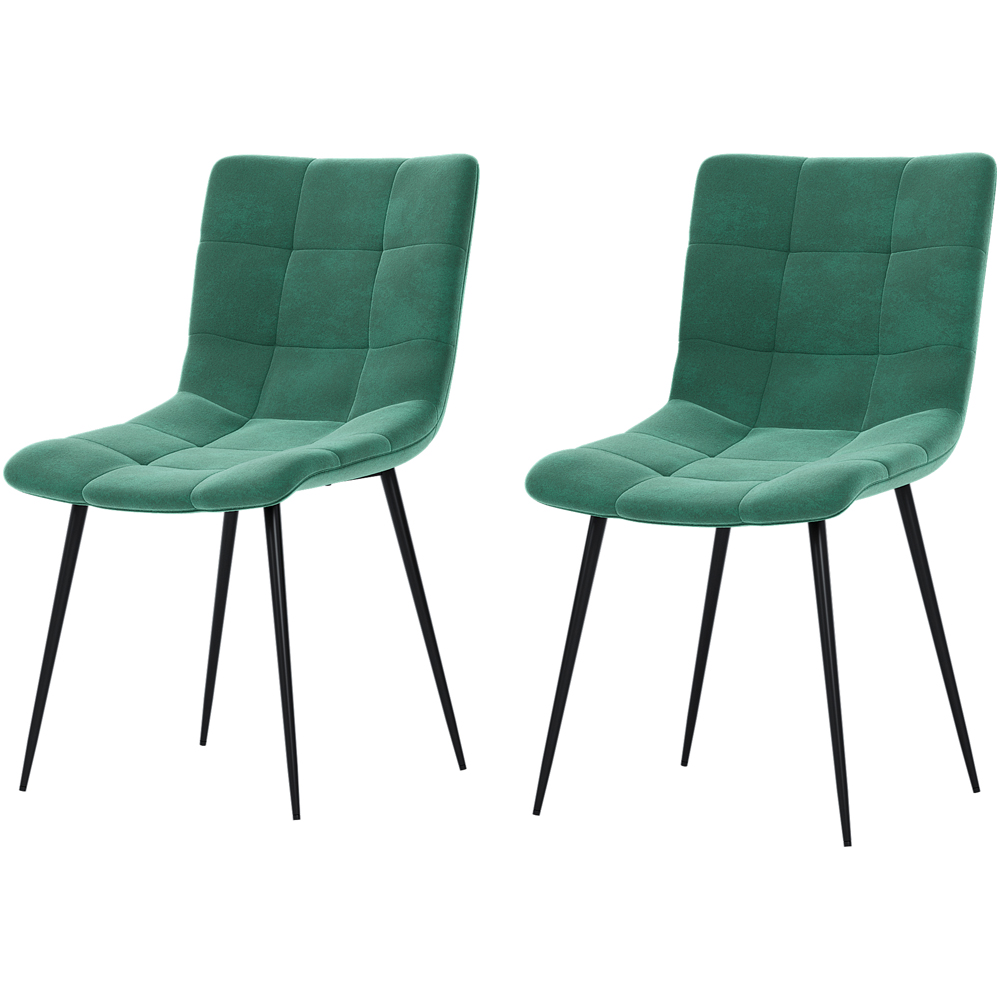 Vida Designs Richton Set of 2 Green Dining Chairs Image 2