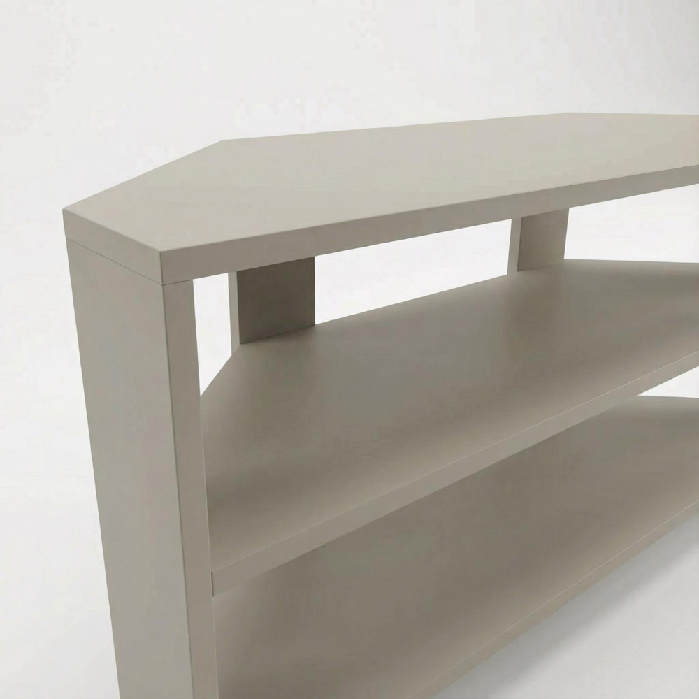 FWStyle Promo 2 Shelf Sage Green Corner TV Unit Image 4