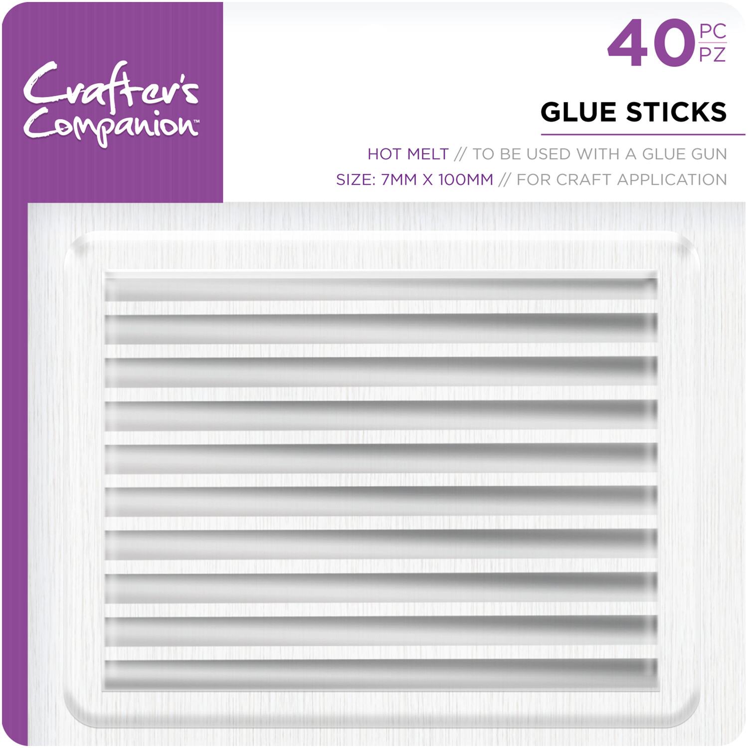 Pack of 40 Crafters Companion 7mm Glue Sticks Image 1