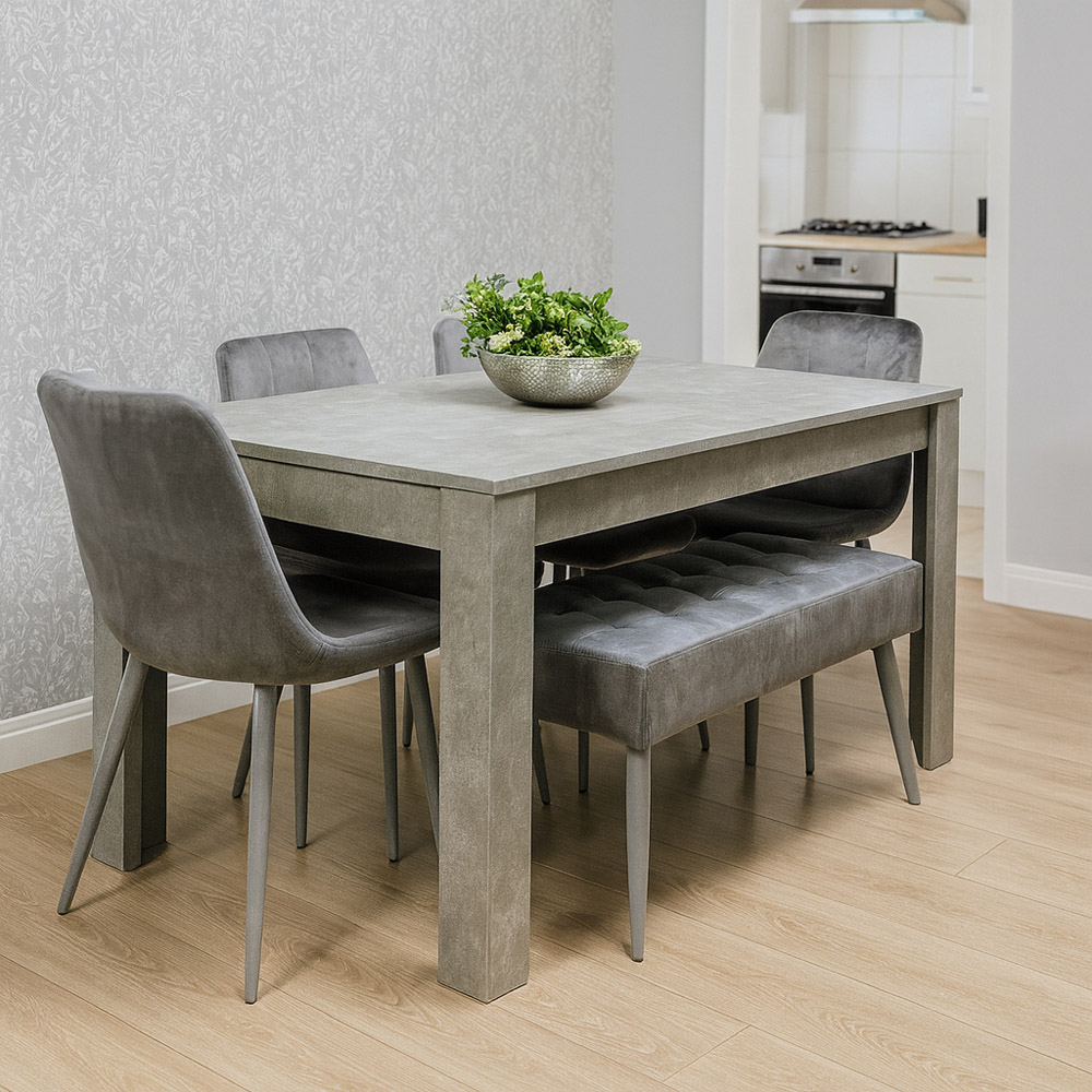 Kosy Koala 6 Seater Stone Dining Set Grey Image 2