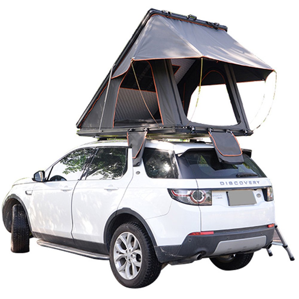 Living and Home Grey Hard Shell Car Roof Tent with Retractable Ladder 210 x 130cm Image 4