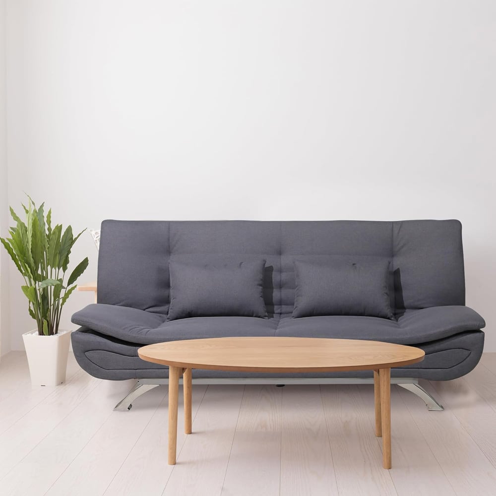 Alivio 3 Seater Double Linen Recliner Sofa Bed Image 2