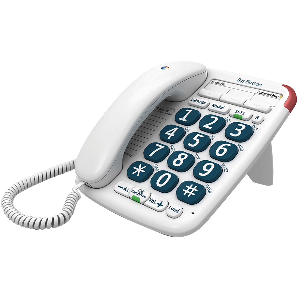 BT Big Button 200 Corded Telephone with Handsfree Speaker Image 1