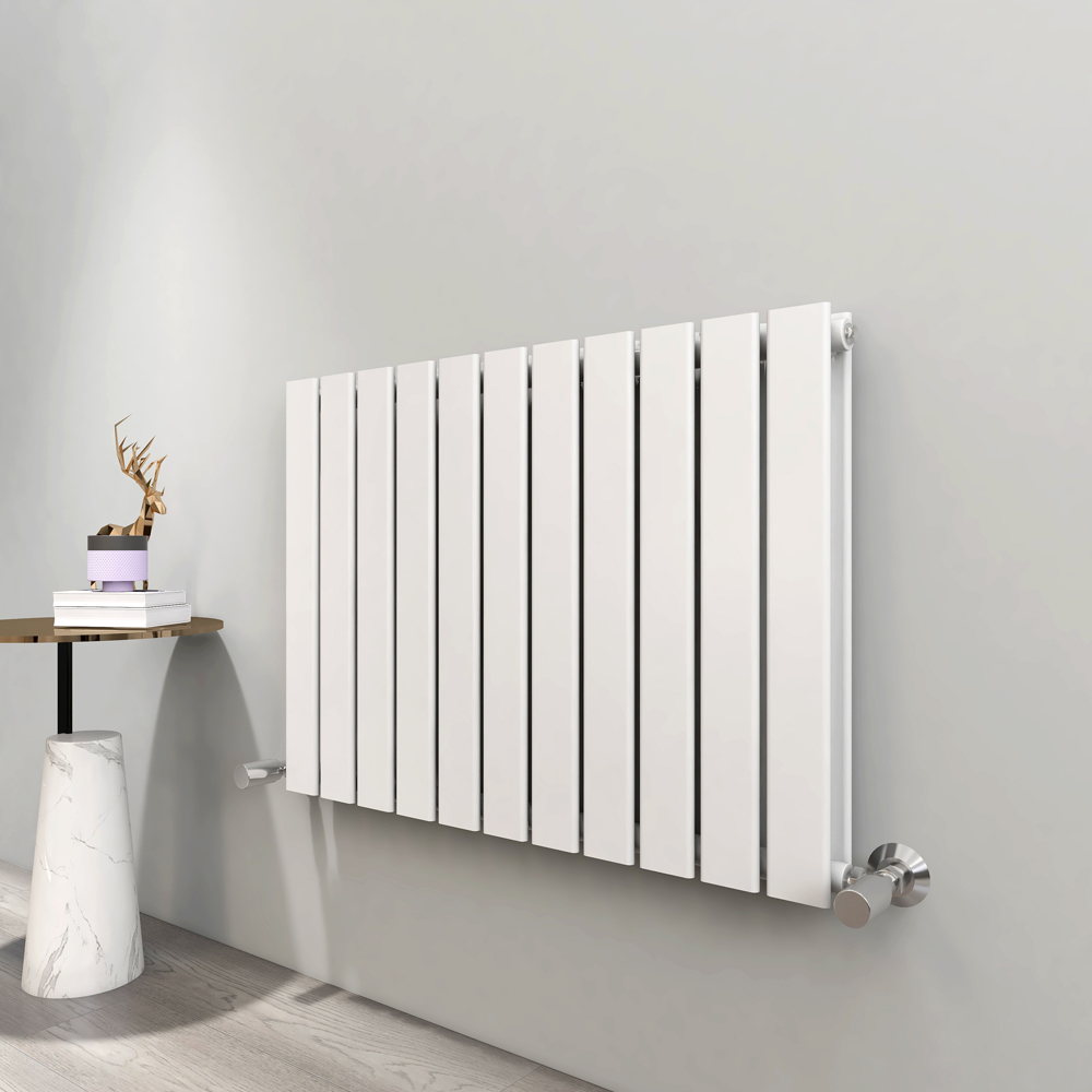 White 5074 BTU Double Flat Panel Vertical Column Radiator 600 x 748mm Image 2