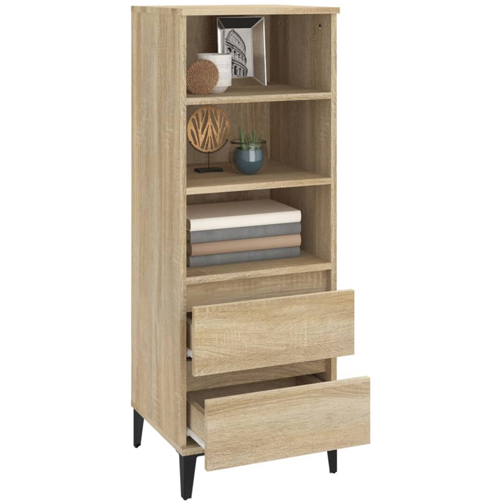 vidaXL 2 Drawer 3 Shelf Sonoma Oak Highboard Image 6
