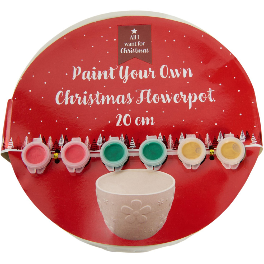 Paint Your Own Christmas Flowerpot Kit Image 7