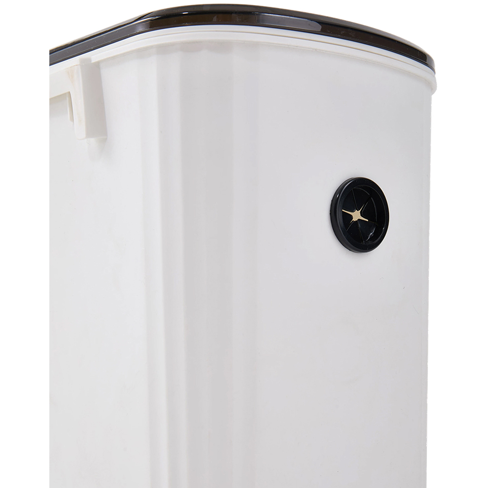 Living and Home White Wall-Mounted Waste Bin with Sealed Lid 9L Image 5