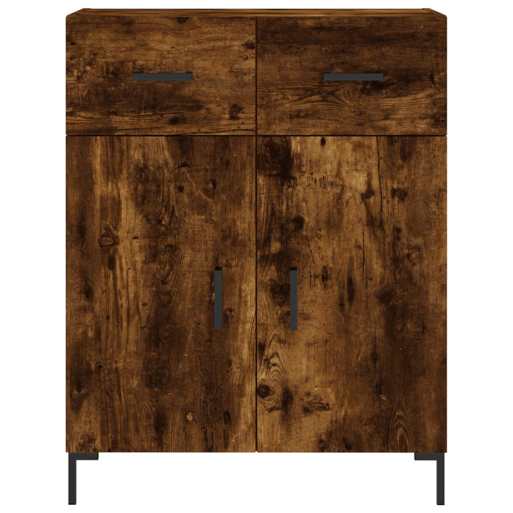 vidaXL 4 Door 2 Drawer Smoked Oak Highboard Image 8