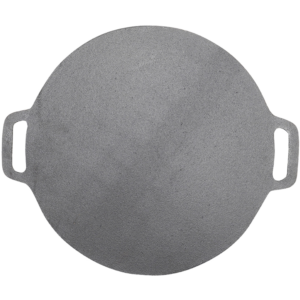 Living and Home 38 x 32cm Pre-Seasoned Cast Iron BBQ Flat Griddle Pan Image 3