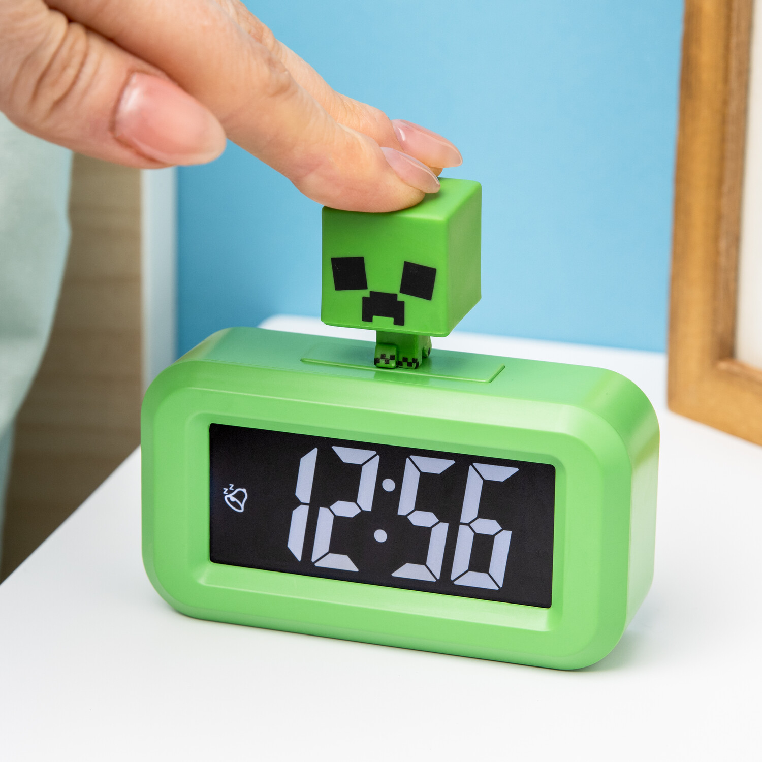 Creeper Icon Alarm Clock Mini Green Image 2