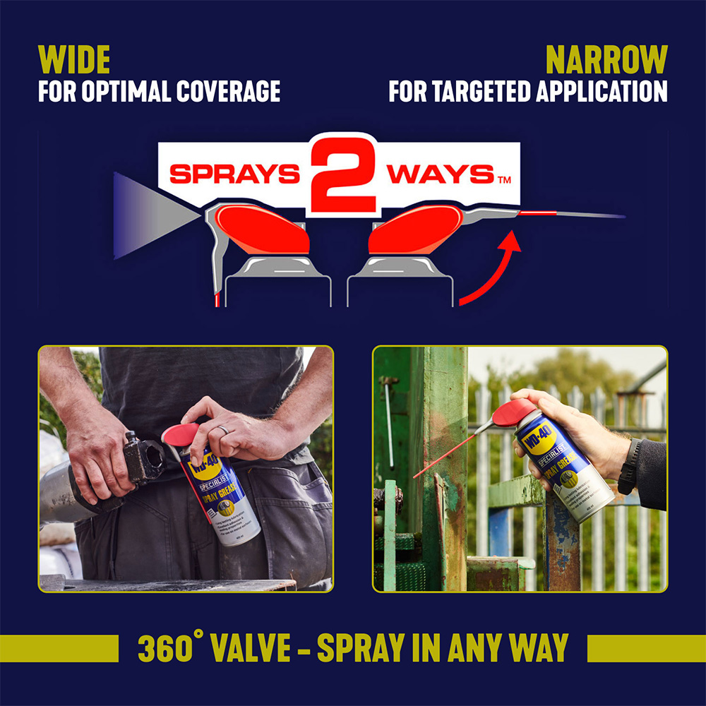 WD-40 Specialist High Performance Lubrication Grease Spray 400ml 3 Pack Image 8