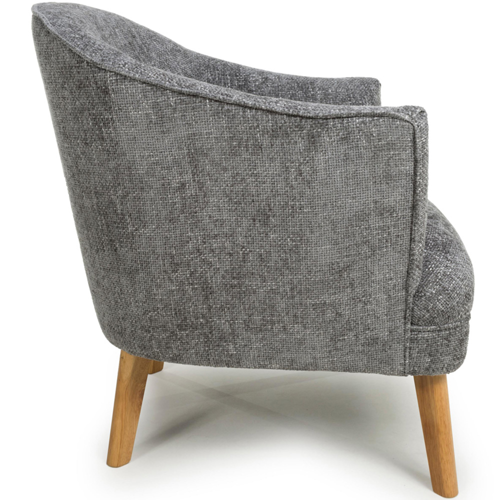 wilko Mallory Flax Effect Grey Armchair Image 4