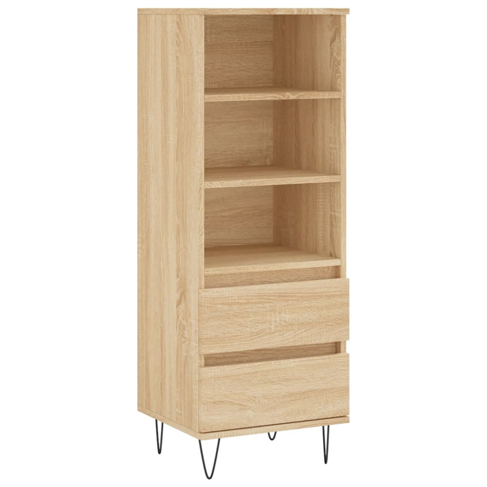 vidaXL 2 Drawer 3 Shelf Sonoma Oak Highboard Image 2