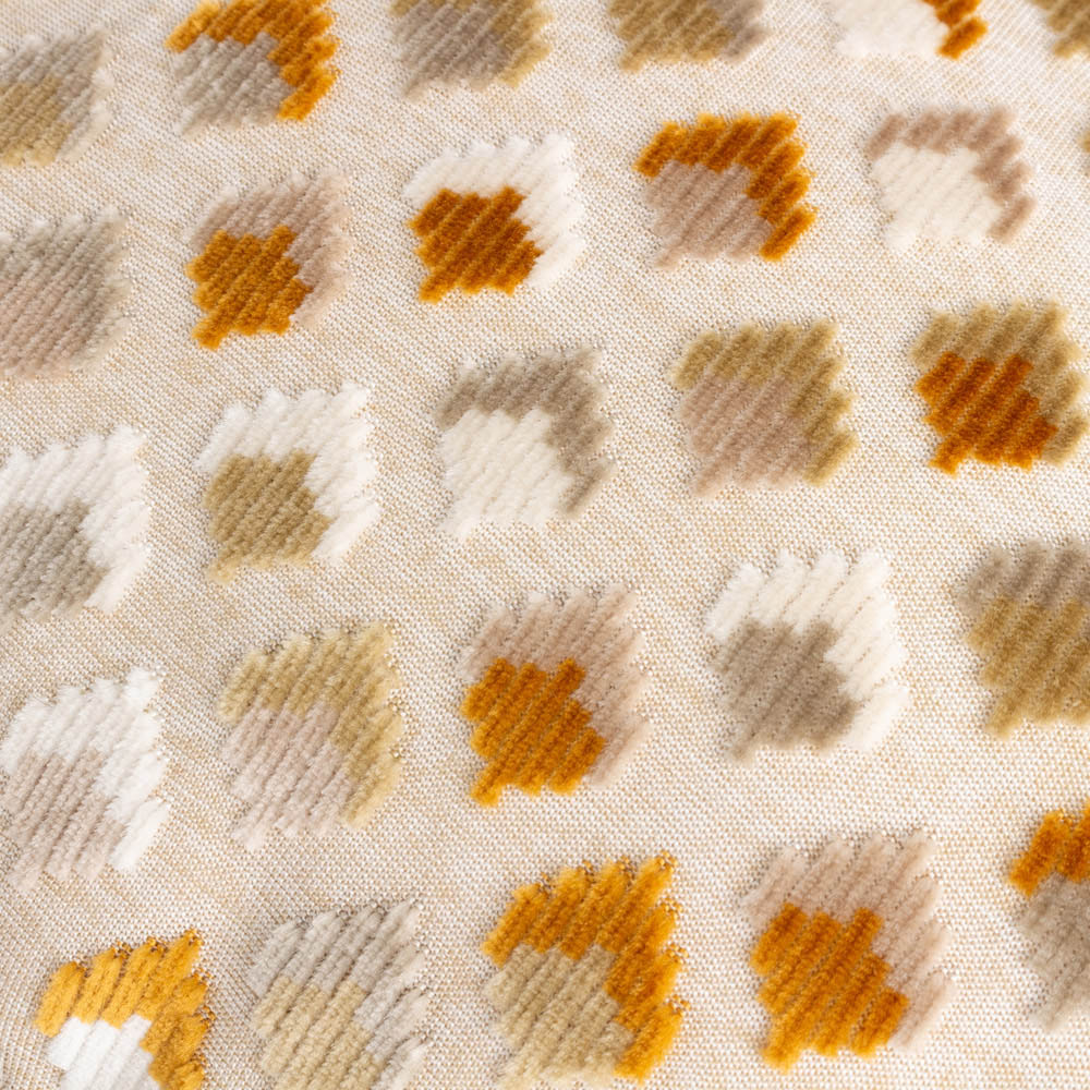 Paoletti Lexington Gold Velvet Jacquard Cushion Image 4