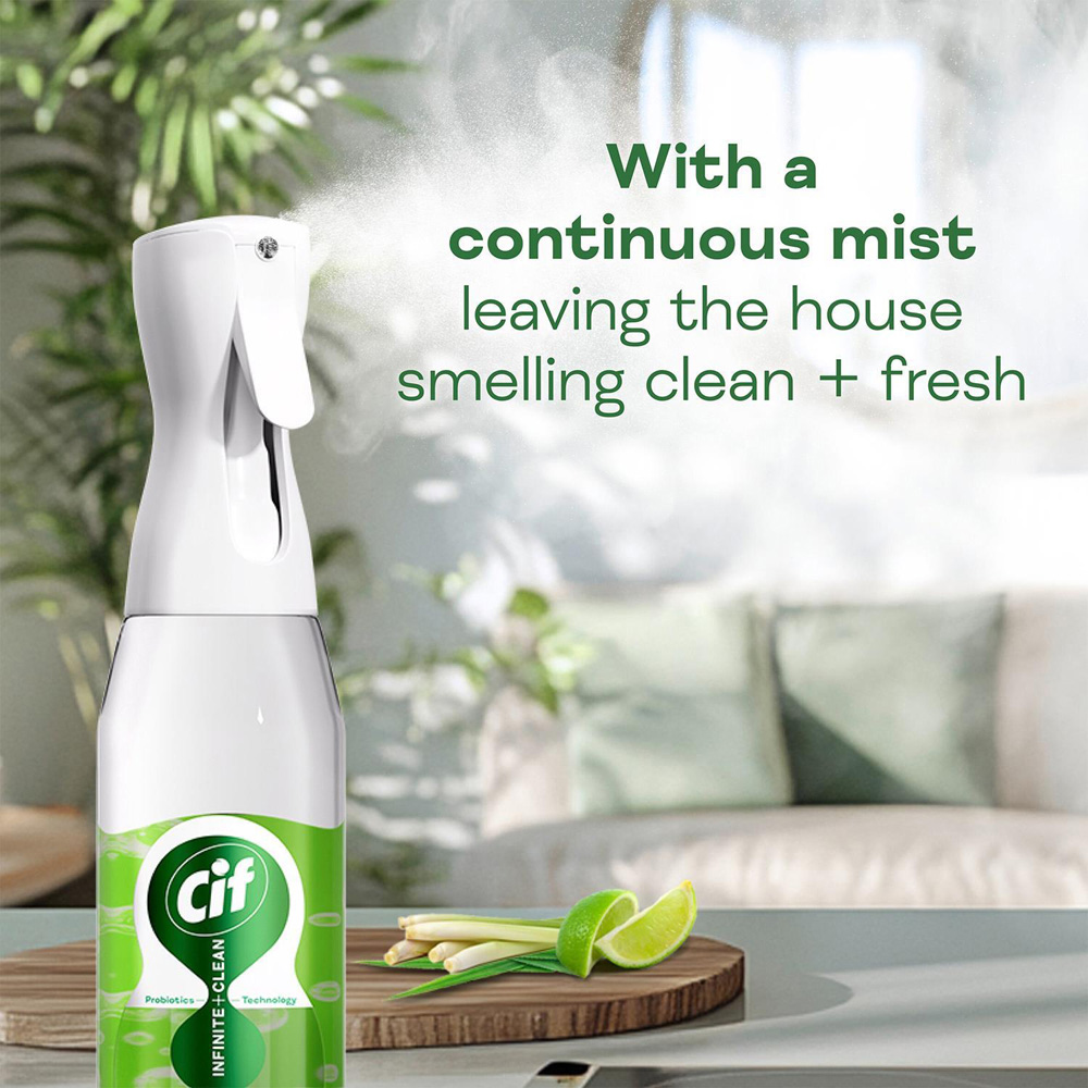 Cif Infinite Clean All in One Lime and Lemongrass Cleaner Reload 590ml 12 Pack Image 7